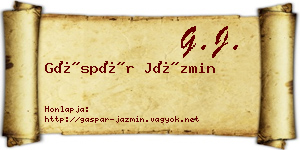 Gáspár Jázmin névjegykártya